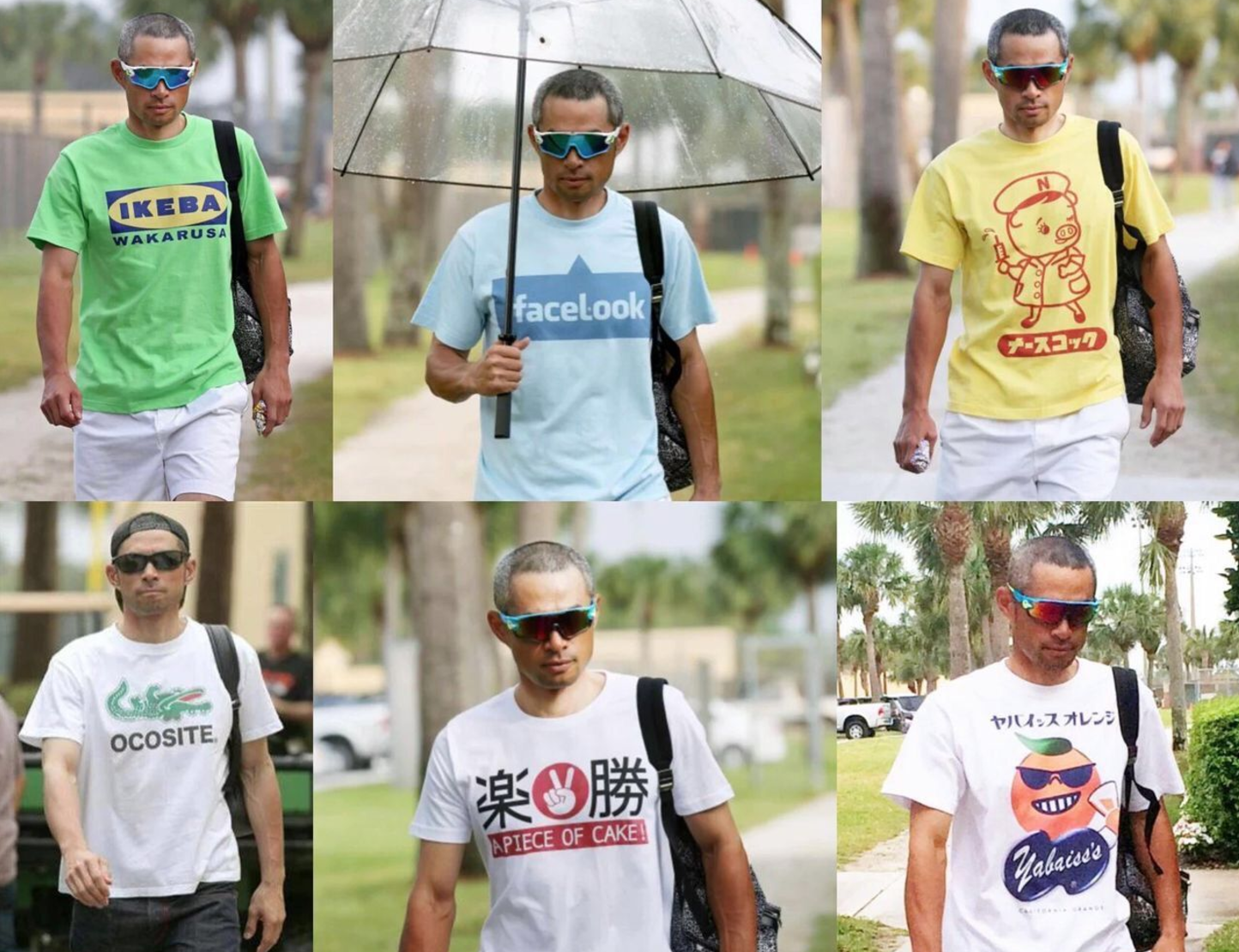 Let's take a look at the t-shirts collection of Japanese professional baseball player, Ichiro